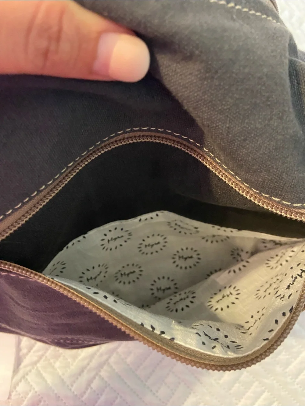 Myra Floral Cowhide Canvas Shoulder Bag